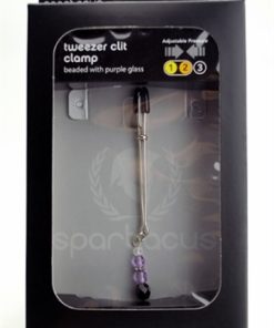 Adjustable Clit Clamp With Purple Beads