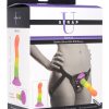 Proud Rainbow Silicone Dildo With Harness