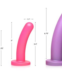 Triple Peg 28x Vibrating Silicone Dildo Set With Remote