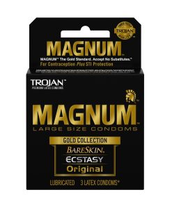 Trojan Magnum Large Size Gold Collection Condoms – 3 Pack