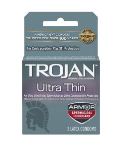 Trojan Ultra Thin Armor Spermicidal Condoms – 3 Pack