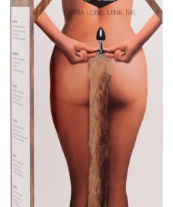 Extra Long Mink Tail Metal Anal Plug