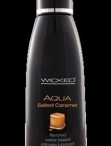 Aqua Salted Caramel Flavored Water Based Intimate  Lubricant – 2 Fl. Oz.