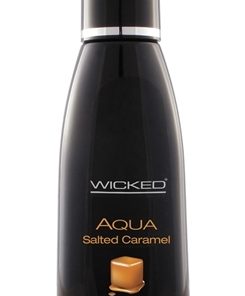 Aqua Salted Caramel Flavored Water Based Intimate  Lubricant – 4 Fl. Oz.