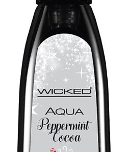 Aqua Peppermint Cocoa Flavored Water Based  Intimate Lubricant – 2 Fl. Oz. – 12 Piece Display