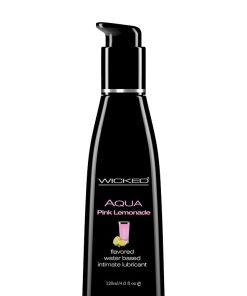 Aqua Pink Lemonade Flavored Water Based Intimate  Lubricant – 4 Fl. Oz.