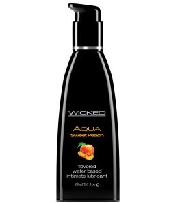 Aqua Sweet Peach Flavored Water Based Intimate  Lubricant – 2 Fl. Oz.