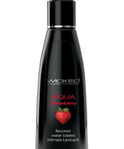 Aqua Strawberry Flavored Water Based Intimate Lubricant – 4 Fl. Oz.