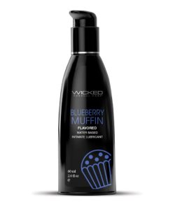 Aqua Blueberry Muffin Flavored Water Based  Intimate Lubricant – 2 Fl. Oz.