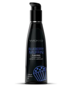 Aqua Blueberry Muffin Flavored Water Based  Intimate Lubricant – 4 Fl. Oz.